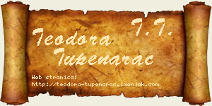 Teodora Tupenarac vizit kartica